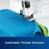 Serger, , Heavy-Duty Metal Frame , 1,300 Stitches Per Minute, Removeable Trim Trap, 3 Included Accessory Feet, White