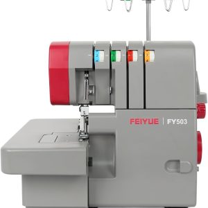 FEIYUE FY503 Serger Overlock Machine, 2-3-4-Thread Capability, Built‑in Rolled Hem, Adjustable Differential Feed, Durable Metal Frame, 1100 SPM - 1
