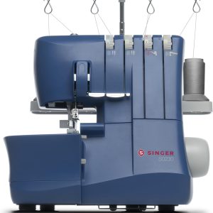 SINGER® S0230 Navy Blue Overlock Serger - 2-3-4 Thread Capability - 1300 Stitches-Min - Color-Coded Threading, Differential Feed, Free Arm, Accessories Included - Professional Seam Finishing - 1