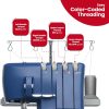SINGER® S0230 Navy Blue Overlock Serger | 2/3/4 Thread Capability | 1300 Stitches/Min | Color-Coded Threading, Differential Feed, Free Arm, Accessories Included | Professional Seam Finishing
