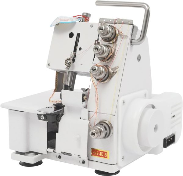 Seaming Machine, Professional 4 Thread Serger Overlock Sewing Machine 4-Line w/Foot Controller Seaming Tool 80W 1200 Stitches/Min portable for Undershirts, Cotton Sweaters