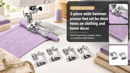 3-piece wide hemmer presser foot set featured guide image