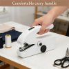 Hand Held Sewing Machine for Adults & Beginners, with Orange Leather Storage Case and 112 PCS Sewing Kit, Portable Mini Hand Sewing Machine, Assorted Needles, Threads, Heavy Duty Scissors