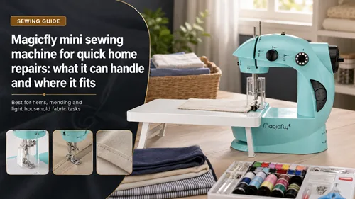 Magicfly mini sewing machine for quick home repairs: what it can handle and where it fits