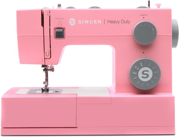 SINGER® 4411 (Pink) High Speed Heavy Duty Sewing Machine with Accessories | 11 stitches deliver 69 applications, 50% more power for denim and canvas, metal frame, 4-step buttonhole, 1100 stitches/min