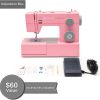 SINGER® 4411 (Pink) High Speed Heavy Duty Sewing Machine with Accessories | 11 stitches deliver 69 applications, 50% more power for denim and canvas, metal frame, 4-step buttonhole, 1100 stitches/min