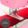 SINGER® 4411 (Pink) High Speed Heavy Duty Sewing Machine with Accessories | 11 stitches deliver 69 applications, 50% more power for denim and canvas, metal frame, 4-step buttonhole, 1100 stitches/min