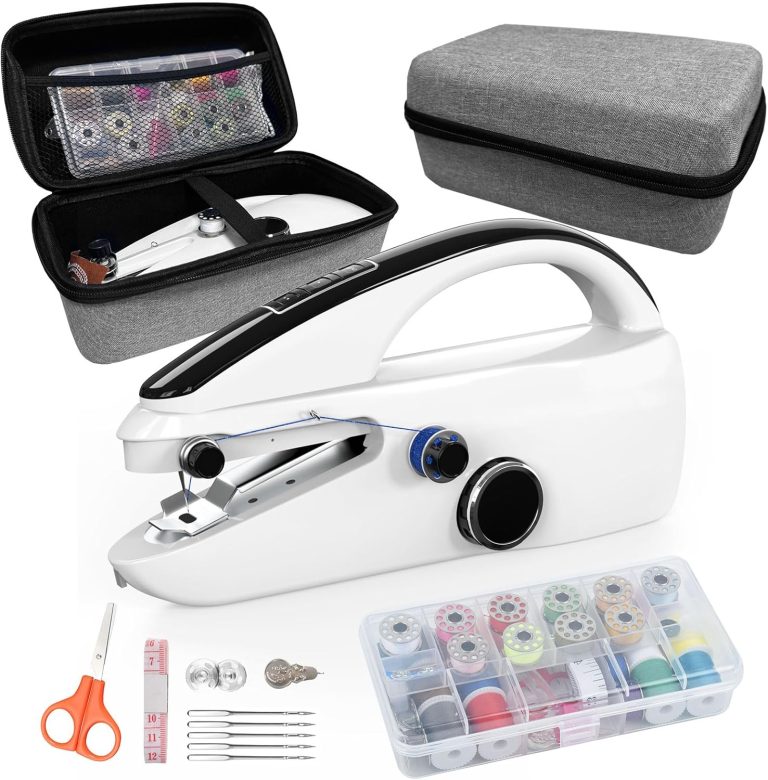 Sewing Kit: Sewing Bliss in One Box. Handheld Sewing Machine, Beginner's Sewing Kit with Storage, Portable Mini Sewing Machine.