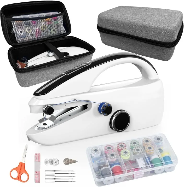Sewing Kit: Sewing Bliss in One Box. Handheld Sewing Machine, Beginner's Sewing Kit with Storage, Portable Mini Sewing Machine.
