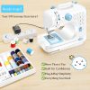 Sewing Machine for Beginners, mini Electric Sewing Machine with Dual Speed, 12 Built-in Stitches, Foot Pedal and 42-Piece Sewing Kit for Home DIY Projects