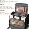 Arcoyard Sewing Machine Case with Wheels, Rolling Sewing Machine Carrying Case with Removable Bottom Pad & 2 Packing Cubes Storage, No Installation Required, Compatible with Singer, Brother, Brown