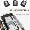Arcoyard Sewing Machine Case with Wheels, Rolling Sewing Machine Carrying Case with Removable Bottom Pad & 2 Packing Cubes Storage, No Installation Required, Compatible with Singer, Brother, Brown
