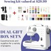 Beginner Sewing Machine, 12 Built-in Stitches with Foot Pedal, 2-Speed Control, Portable Mini Sewing Machine for Home Travel Use & Sewing Enthusiasts (grey)