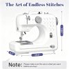Beginner Sewing Machine, 12 Built-in Stitches with Foot Pedal, 2-Speed Control, Portable Mini Sewing Machine for Home Travel Use & Sewing Enthusiasts (grey)