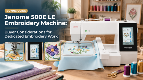 Janome 500E LE Embroidery Machine: Buyer Considerations for Dedicated Embroidery Work