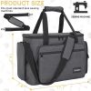 Sewing Machine Carrying Case with Multiple Storage Pockets Large Capacity, Universal Tote Storage Bag Compatible with Most Standard Singer, Brother, Janome, Grey